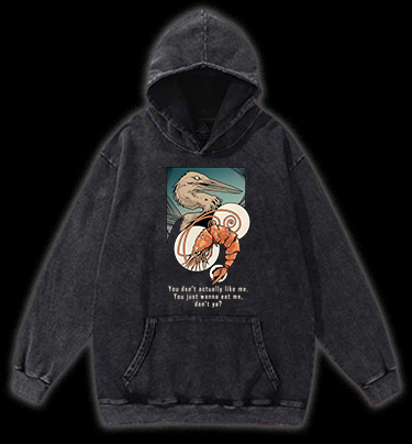 Shrimp's Food Fear Vintage Washed 100% Cotton Hoodie