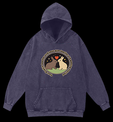 Rabbit's Teacher Wedding Vintage Washed 100% Cotton Hoodie