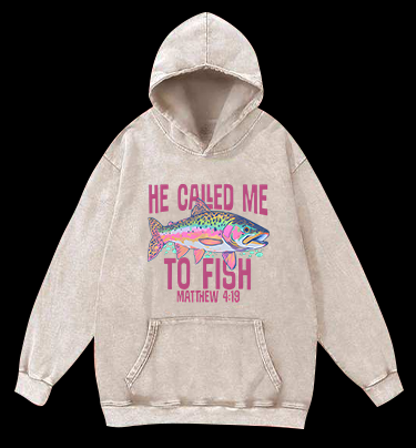 Fish's Bible Style Vintage Washed 100% Cotton Hoodie