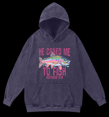 Fish's Bible Style Vintage Washed 100% Cotton Hoodie