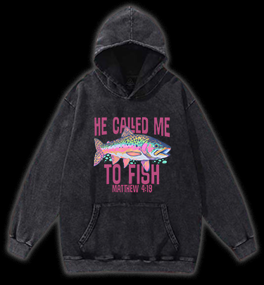 Fish's Bible Style Vintage Washed 100% Cotton Hoodie