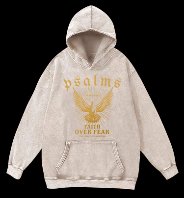 Bird's Psalm Style Vintage Washed 100% Cotton Hoodie