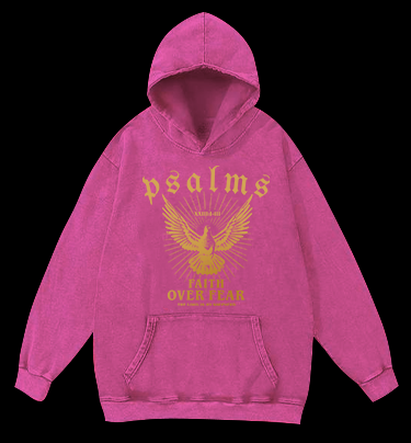 Bird's Psalm Style Vintage Washed 100% Cotton Hoodie