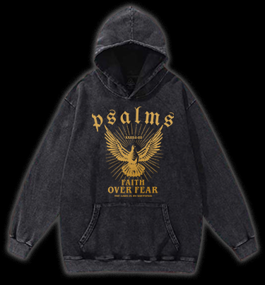 Bird's Psalm Style Vintage Washed 100% Cotton Hoodie