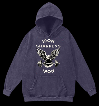 Strong Eagle Vibe Vintage Washed 100% Cotton Hoodie
