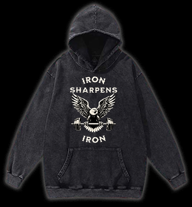 Strong Eagle Vibe Vintage Washed 100% Cotton Hoodie