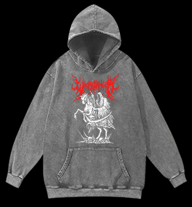 Wormranger Grim Reaper Death Metal Vintage Washed 100% Cotton Hoodie
