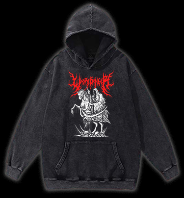 Wormranger Grim Reaper Death Metal Vintage Washed 100% Cotton Hoodie