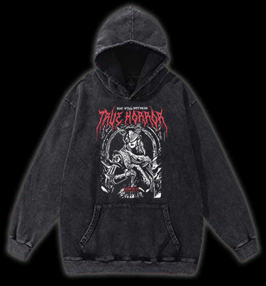 True Horror - Viking Warrior Vintage Washed 100% Cotton Hoodie