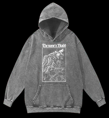 Blaiidd Wolf Vintage Washed 100% Cotton Hoodie