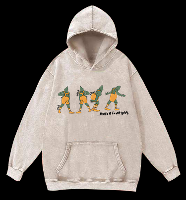 Turtle Dance Vintage Washed 100% Cotton Hoodie