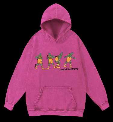 Turtle Dance Vintage Washed 100% Cotton Hoodie
