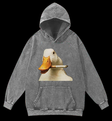 Smoking Duck Vintage Washed 100% Cotton Hoodie