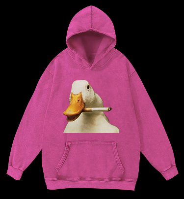 Smoking Duck Vintage Washed 100% Cotton Hoodie