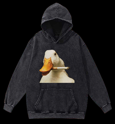 Smoking Duck Vintage Washed 100% Cotton Hoodie
