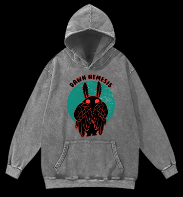 Rabbit Winged Vintage Washed 100% Cotton Hoodie