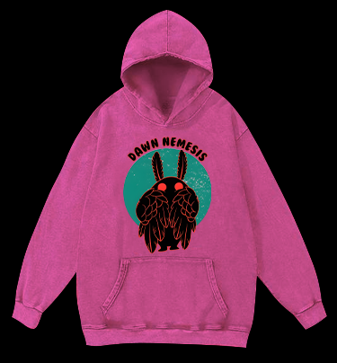 Rabbit Winged Vintage Washed 100% Cotton Hoodie