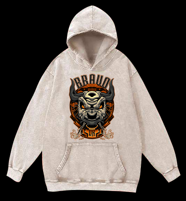 Mechanical Bull Vintage Washed 100% Cotton Hoodie