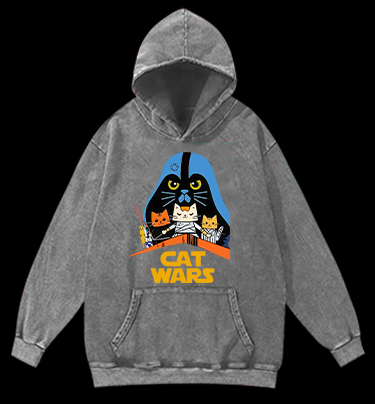 Star Cats Vintage Washed 100% Cotton Hoodie
