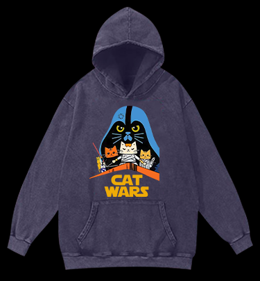 Star Cats Vintage Washed 100% Cotton Hoodie