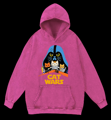 Star Cats Vintage Washed 100% Cotton Hoodie
