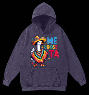 Taco Goose Vibes Vintage Washed 100% Cotton Hoodie