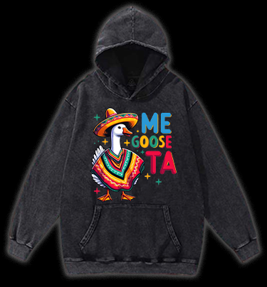 Taco Goose Vibes Vintage Washed 100% Cotton Hoodie