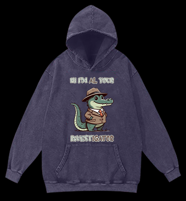 Private Gator Crocodile Vintage Washed 100% Cotton Hoodie