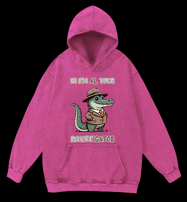 Private Gator Crocodile Vintage Washed 100% Cotton Hoodie