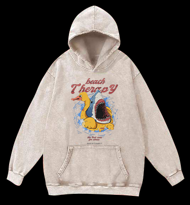 Surprise Shark Vintage Washed 100% Cotton Hoodie