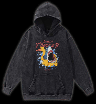 Surprise Shark Vintage Washed 100% Cotton Hoodie