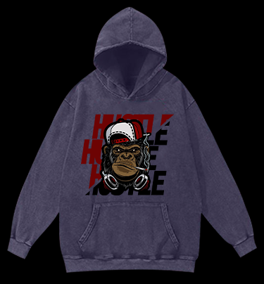 Cool Monkey Vintage Washed 100% Cotton Hoodie