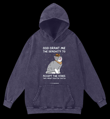 Philosophical Cat Vintage Washed 100% Cotton Hoodie