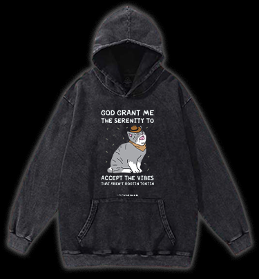 Philosophical Cat Vintage Washed 100% Cotton Hoodie