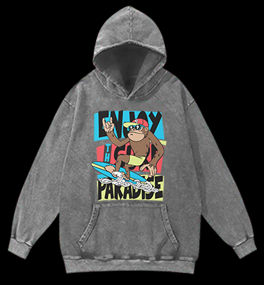 Beach Monkey Vintage Washed 100% Cotton Hoodie