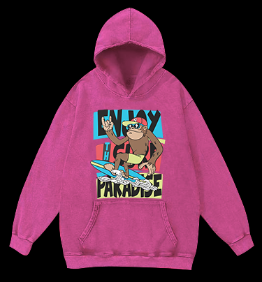Beach Monkey Vintage Washed 100% Cotton Hoodie