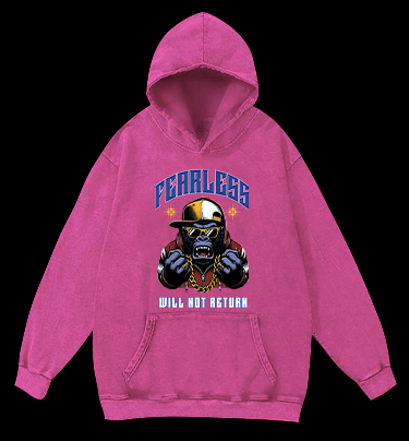 Monkey Gangster Vintage Washed 100% Cotton Hoodie