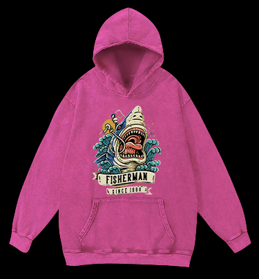 Shark Frenzy Vintage Washed 100% Cotton Hoodie