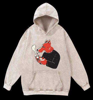 Bad Dog Attitude Vintage Washed 100% Cotton Hoodie