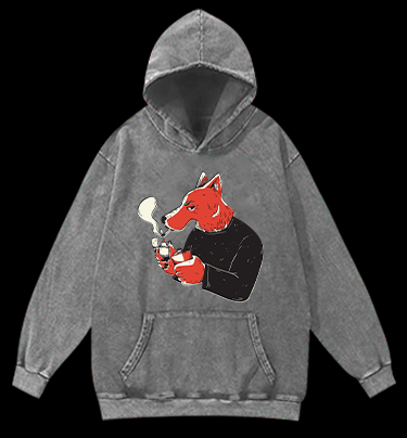 Bad Dog Attitude Vintage Washed 100% Cotton Hoodie