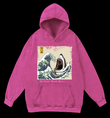 The Great Shark Wave Vintage Washed 100% Cotton Hoodie