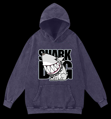 Land Shark Vintage Washed 100% Cotton Hoodie