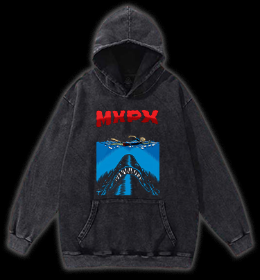 Shark Threat Vintage Washed 100% Cotton Hoodie