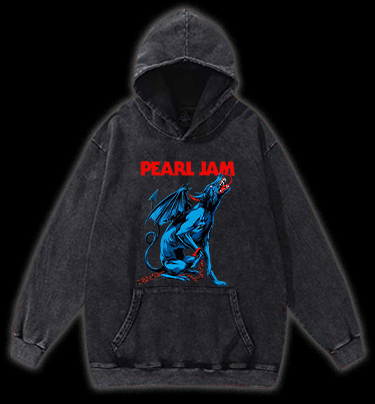 Pearl Jam  Dog Vintage Washed 100% Cotton Hoodie