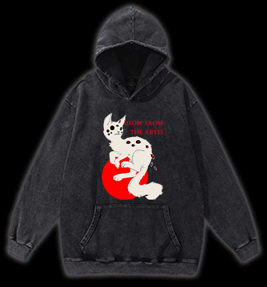 Purr-anormal Vision Vintage Washed 100% Cotton Hoodie