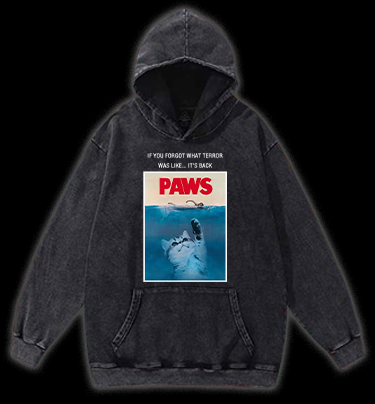 Raise Your Paws Vintage Washed 100% Cotton Hoodie