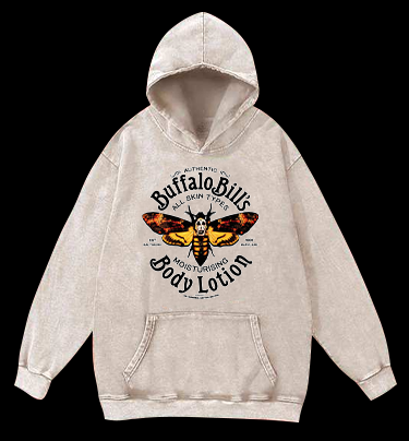 Eerie Moth Vintage Washed 100% Cotton Hoodie