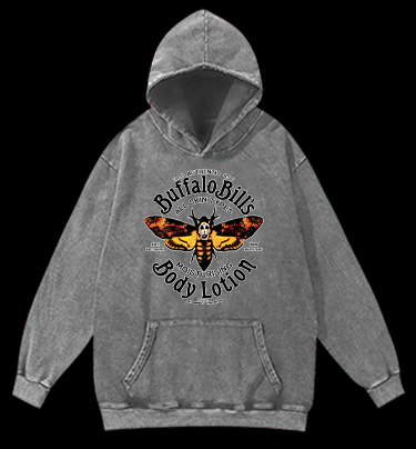 Eerie Moth Vintage Washed 100% Cotton Hoodie