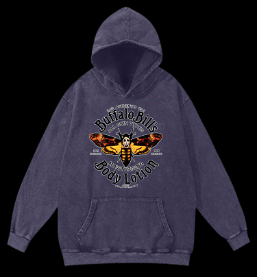 Eerie Moth Vintage Washed 100% Cotton Hoodie