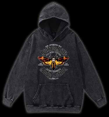 Eerie Moth Vintage Washed 100% Cotton Hoodie